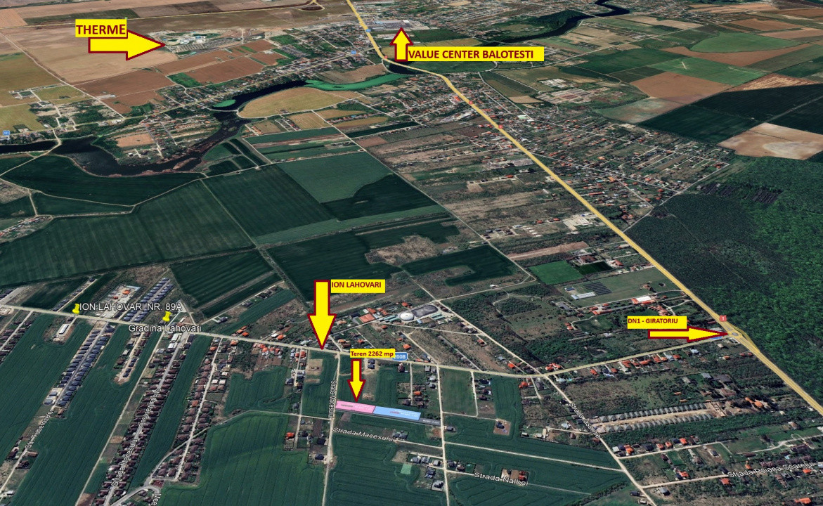 PENTRU CASE! Teren intravilan 2940 mp | BALOTESTI | ION LAHOVARI | COMISION 0%