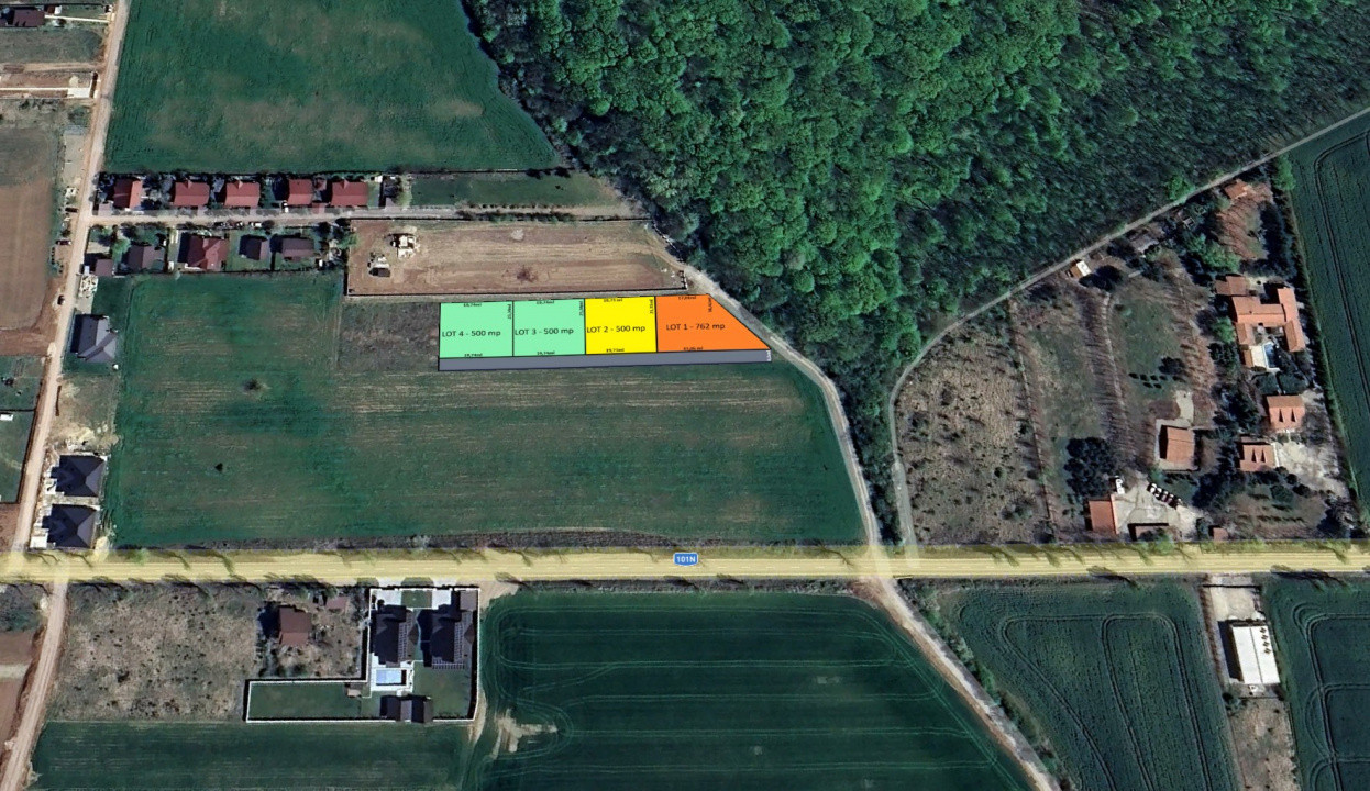 LOTURI DE 500mp | LANGA PADUREA SNAGOV | IZVORANI - LOCATIE DE VIS | COMISION 0%