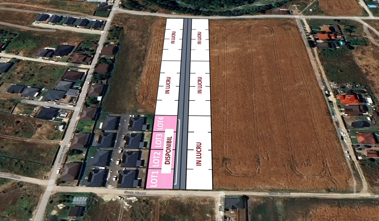 TEREN | Domnești | 4 Loturi | Autorizatie de construire | Stradal | COMISION 0%