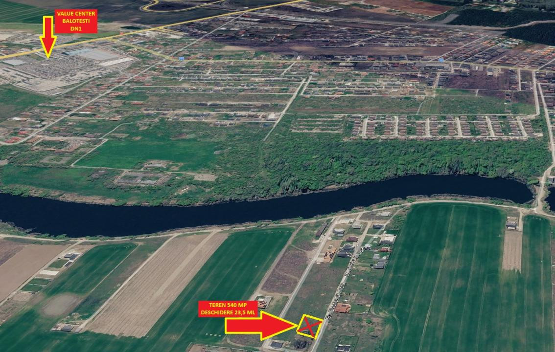Teren 540 mp Balotești/Corbeanca | Proiect + Avize | Autorizație în curs