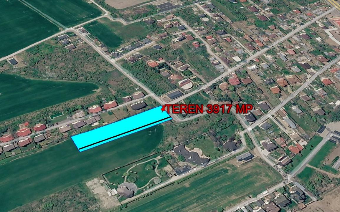 Teren intravilan 3917  mp | Drum asfaltat | Balotesti - Morarilor
