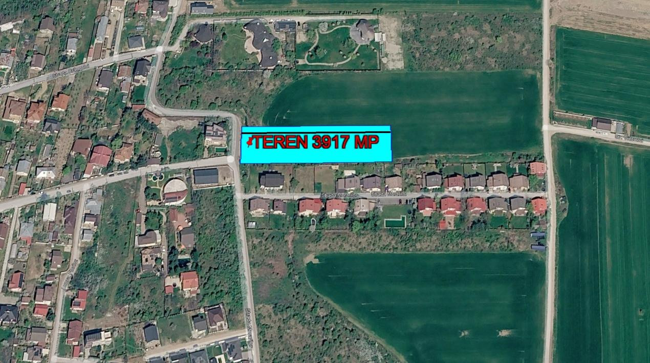 Teren intravilan 3917  mp | Drum asfaltat | Balotesti - Morarilor