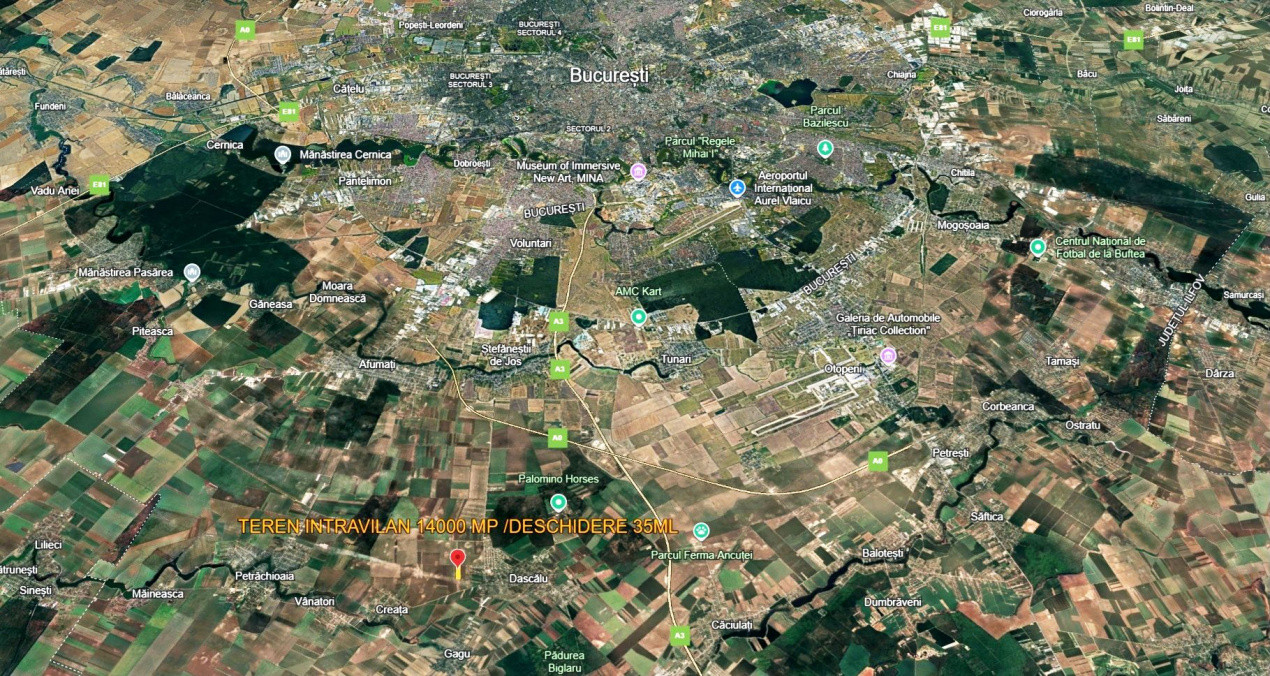 TEREN INTRAVILAN 14000mp | 35ml deschidere  | Dascalu
