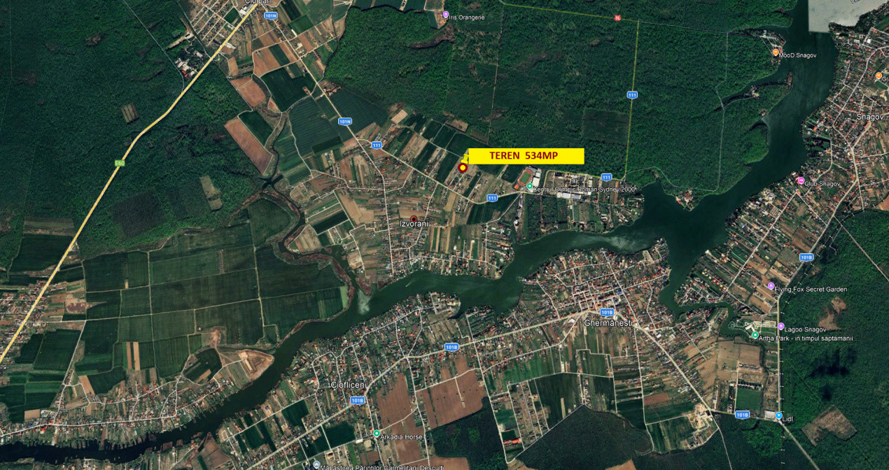 Teren 534 mp | Izvorani – la 500 m de Complexul Olimpic | in apropiere de padure