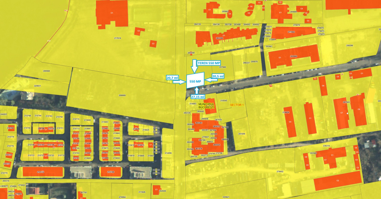 TEREN INTRAVILAN 550 MP | SOSEAUA STRAULESTI | PE COLT | IDEAL AFACERE